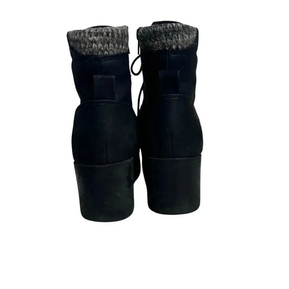 Black Heeled Lace up Boots Size 8.5 - Picture 4 of 7